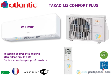 Climatisation ATLANTIC Gamme TAKAO M3 Confort Plus ASYG-12-KGTB-UI-AOYG-12-KGC-UE