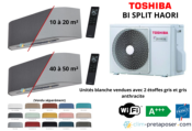 Climatisation TOSHIBA HAORI BI SPLIT RAS-2M18G3AVG-E-RAS-M07N4KVRG-E-RAS-B16N4KVRG-E