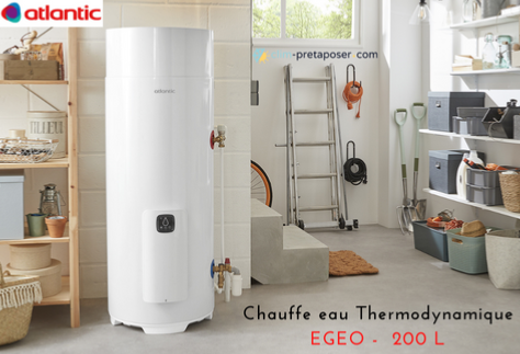 Chauffe eau ATLANTIC EGEO Thermodynamique 200 L Air ambiant