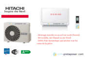 Climatiseur XRAF-25RXE-HITACHI-Pièce bien isolée 15m² à 30m²