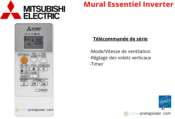Climatisation réversible MITSUBISHI Gamme Mural Essentiel MSZ-HR50VF-MUZ-HR50VF