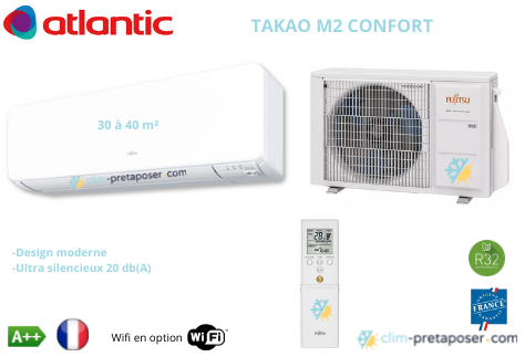 Climatisation ATLANTIC Gamme TAKAO LINE Confort Plus ASYG 9 KETAW-UI-AOYG 9 KET-UE