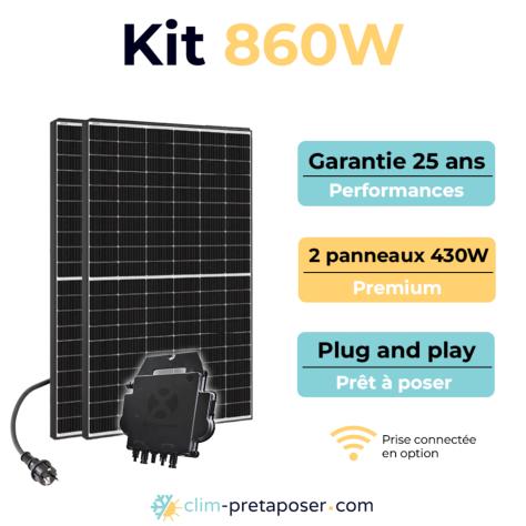 Kit 2 Panneaux Solaires Plug And Play Longi Solar Puissance 860W