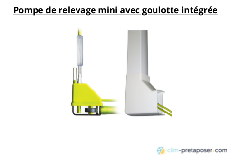 Pompe de relevage mini avec goulotte intégrée