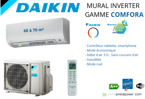 Climatiseur DAIKIN FTXP60M-RXP60M- COMFORA-R32