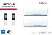 Climatiseur réversible bi split HITACHI TAKAI RAM-40NP2E-2xRAK-18QXE