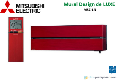 Unité Intérieure Design de Luxe MITSUBISHI MSZ-LN25VG2R-Rubis Rouge