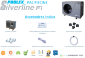 Pompe a chaleur piscine POOLEX SILVERLINE FI- 5 versions- Jusqu'à 110 m3