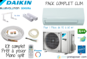 Pack complet clim prêt à poser mono split DAIKIN SENSIRA FTXF50D-RXF50D