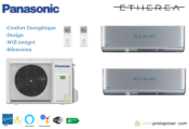 Climatiseur réversible bi split Etherea CU-2Z50TBE-CS-XZ20XKEW-CS-XZ35XKEW- Gris argenté PANASONIC