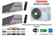 Climatisation TOSHIBA HAORI BI SPLIT RAS-2M18G3AVG-E-RAS-M07N4KVRG-E-RAS-B13N4KVRG-E