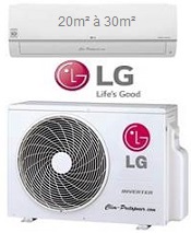 climatiseur LG surface 20m² à 30m²-S09EQ-NSJ-S09EQ-UA3