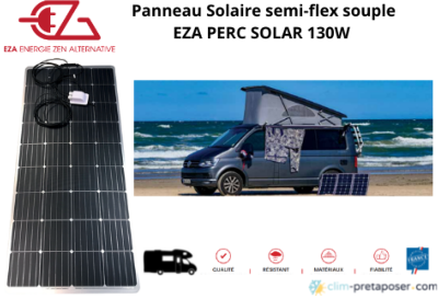 Panneau Solaire semi-flex souple EZA PERC SOLAR 130W