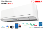 Pack complet prêt à poser YUKAI TOSHIBA bi split RAS-2M10G3AVG-E-2xRAS-B07E2KVG-E-