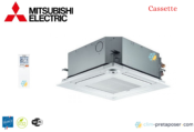 Climatiseur Bi-Cassette 4 voies 600x600 Mitsubishi-MXZ-2F33VF3-2xSLZM25FA-Sous façades et télécommandes comprises