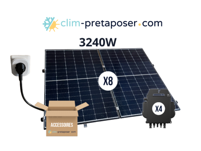 Kit Panneaux Solaires Plug And Play SolarPAP Prêt À Poser – Longi Solar | Puissance 3240W