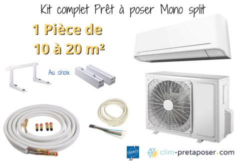 Pack complet clim prt  poser 10  20 m