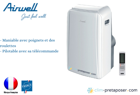 Climatiseur mobile fixe froid seul 3.52kw