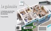 Climatiseur Gainable surface de 100 m² à 120 m² MITSUBISHI 4 Chambres en pack complet