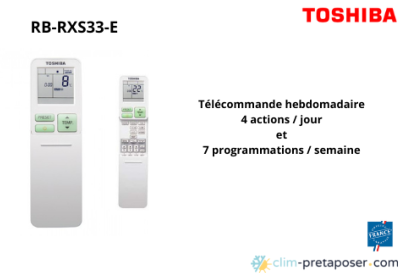 télécommande hebdomadaire multi-splits RB-RXS33-E TOSHIBA