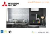 Climatiseur 4 unités intérieures prêt à poser Mural Compact Mitsubishi MXZ-4F72VF3-3xMSZ-AP15VGK-MSZ-AP35VGK