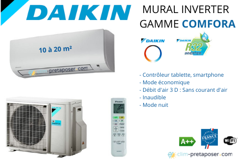 Climatisation DAIKIN FTXP20M9-RXP20M-COMFORA-R32