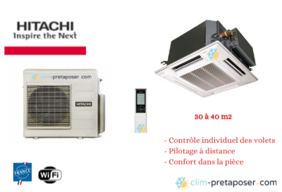 Climatiseur Cassette 4 voies 600x600-HITACHI- XRAI-35RPE-P-AP56NAMS-SPX-RCKA3