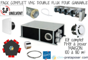 Pack complet VMC double flux pour gainable ORKA BP HR