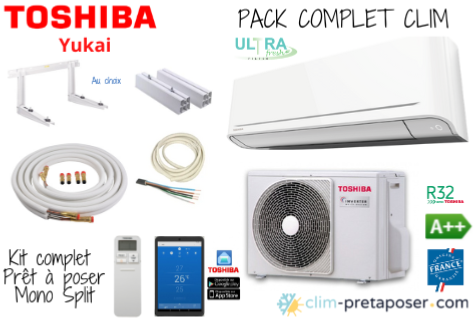 Pack de climatisation prte  poser TOSHIBA Yukai