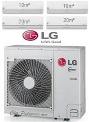 climatiseur réversible quadri split LG-MU4R25-U44-4x-PMS07SP