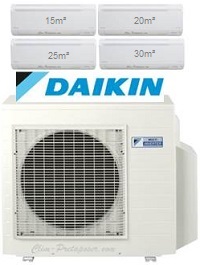 Climatisation Quadri split DAIKIN PERFERA 4MXM68A9-4xCTXM15R-PERFERA-2xflare3812