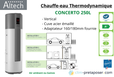 Ballon Thermodynamique ALTECH CONCERTO 250L