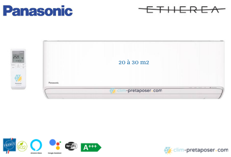 Unité Intérieure PANASONIC-Etherea-CS-Z25XKEW-Blanc Mat