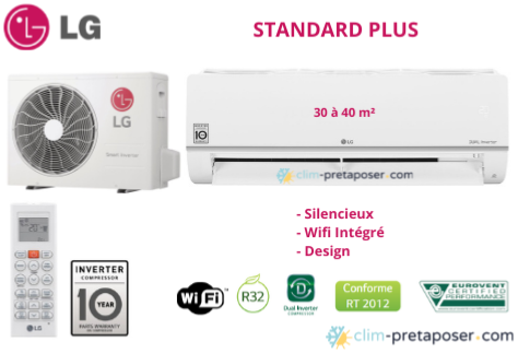 Climatisation LG Gamme Standard Plus PC12SK.NSJ-PC12SK.UA3