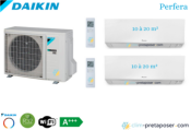 Climatiseur réversible bi split DAIKIN 2MXM40A9-2xFTXM20R-Perfera