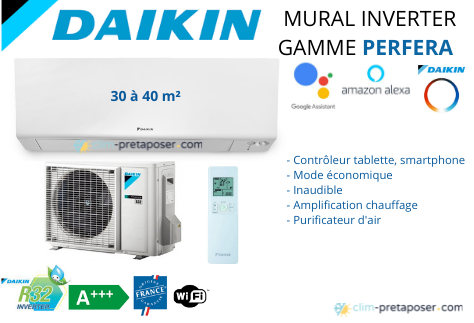 Climatiseur prêt à poser  DAIKIN FTXM35R-RXM35R-PERFERA