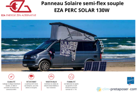 Panneau solaire souple PERC Semi-Flex pour fourgons et vans - Just4Camper  Eza RG-1Q21150