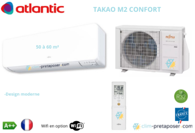 Climatisation ATLANTIC Gamme TAKAO M2 Confort ASYG-18 KMTB-UI-AOYG-18-KMT-UE