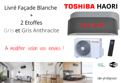 Climatisation TOSHIBA HAORI Blanc RAS-16J2AVSG-E1-RAS-B16N4KVRG-E