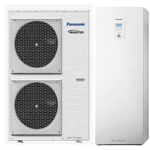 PAC-air eau basse température et ECS AQUAREA 9 KW-WH-ADC0309J3E5-WH-UD09JE5-1