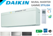 Climatisation réversible DAIKIN FTXA35AW-RXA35A9 STYLISH Coloris Blanc