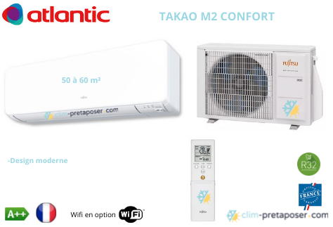 Climatisation ATLANTIC Gamme TAKAO M2 Confort ASYG-18 KMTB-UI-AOYG-18-KMT-UE