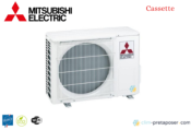 Climatiseur Bi-Cassette 4 voies 600x600 Mitsubishi-MXZ-2F33VF3-2xSLZM25FA-Sous façades et télécommandes comprises