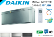 Climatiseur réversible mono split DAIKIN FTXA50CS-RXA50B Argent