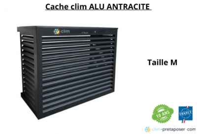 cache climatiseur prêt à poser M, ALU ANTHRACITE, cache groupe extérieur