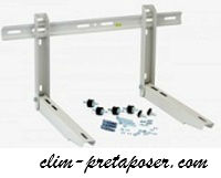 Support mural blanc pour unit extrieure