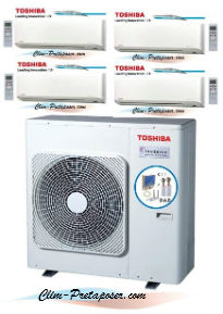 climatiseur réversible quadri split RAS-4M27U2AVG-E et 4 x RAS-B07J2KVG-E-2xRFLARE3812