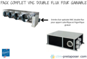 Pack complet VMC double flux pour gainable ORKA BP HR