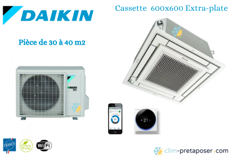 Climatiseur Cassette 4 voies 600x600-DAIKIN-FFA35A9-RXM35R9