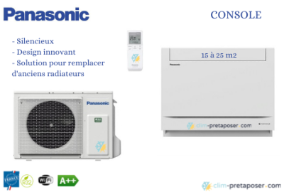 Climatiseur console réversible CS-Z25UFEAW-CU-Z25UBEA-PANASONIC